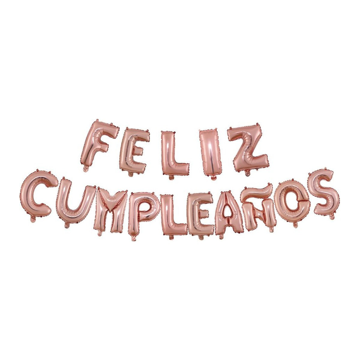 Globos Foil Letras 'Feliz Cumpleaños' 40 cm (16") 15 piezas - Oro Rosa
