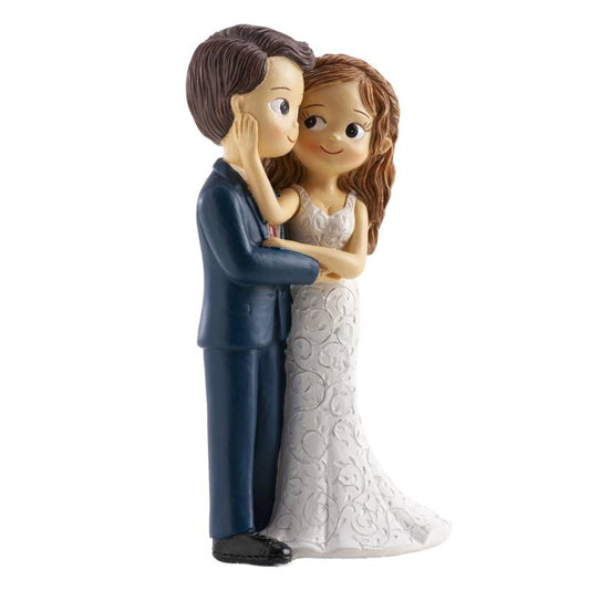 Figura Tarta Pareja de Boda Caricia en la Cara 16 cm