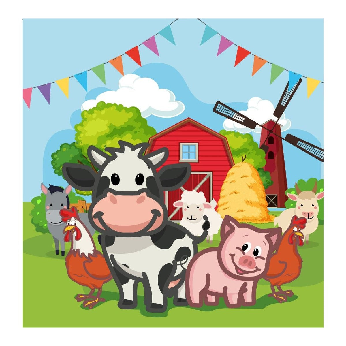 Servilletas de Papel Granja 33 x 33 cm 30 uds
