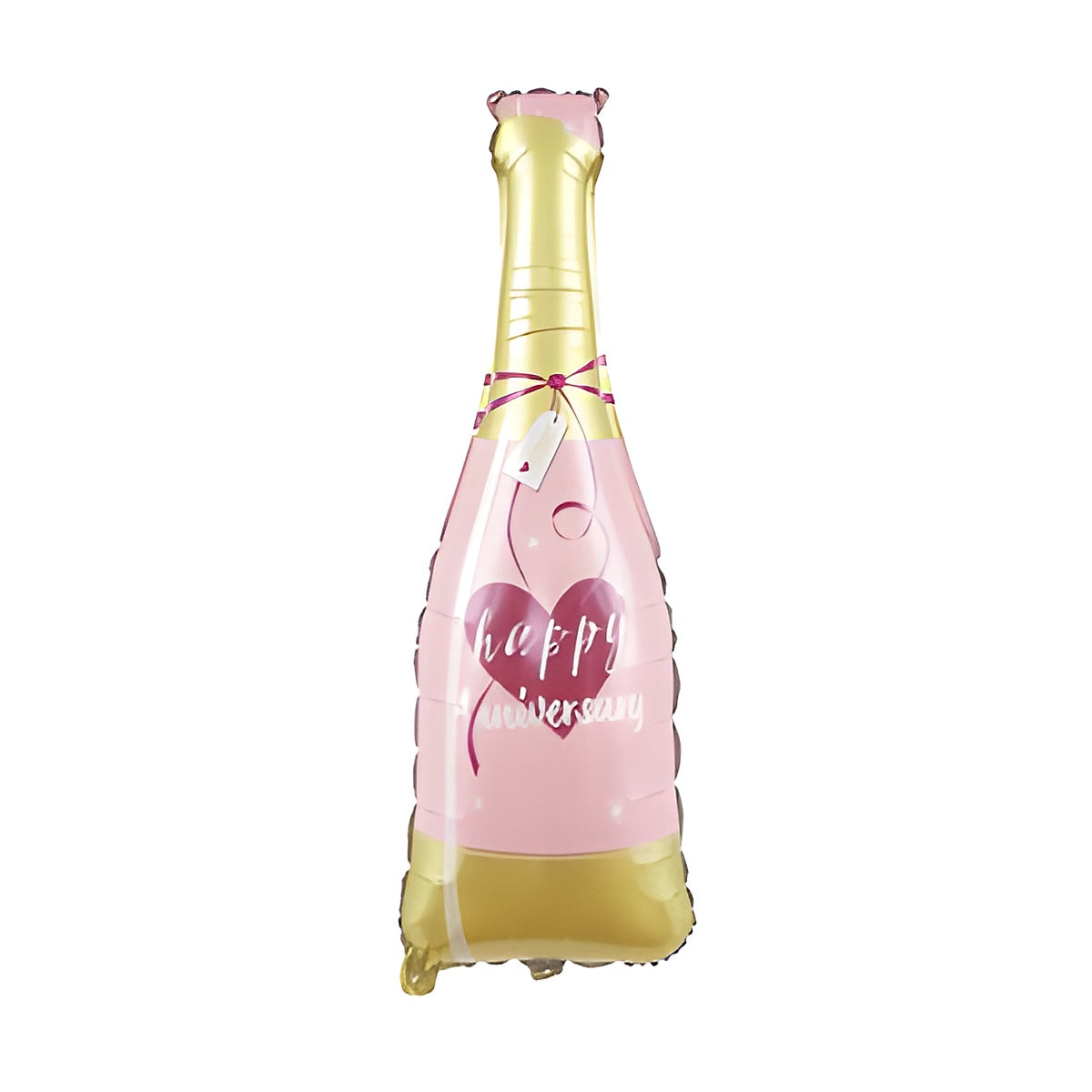 Globo Foil Botella de Champán con Corazón 37 x 90 cm
