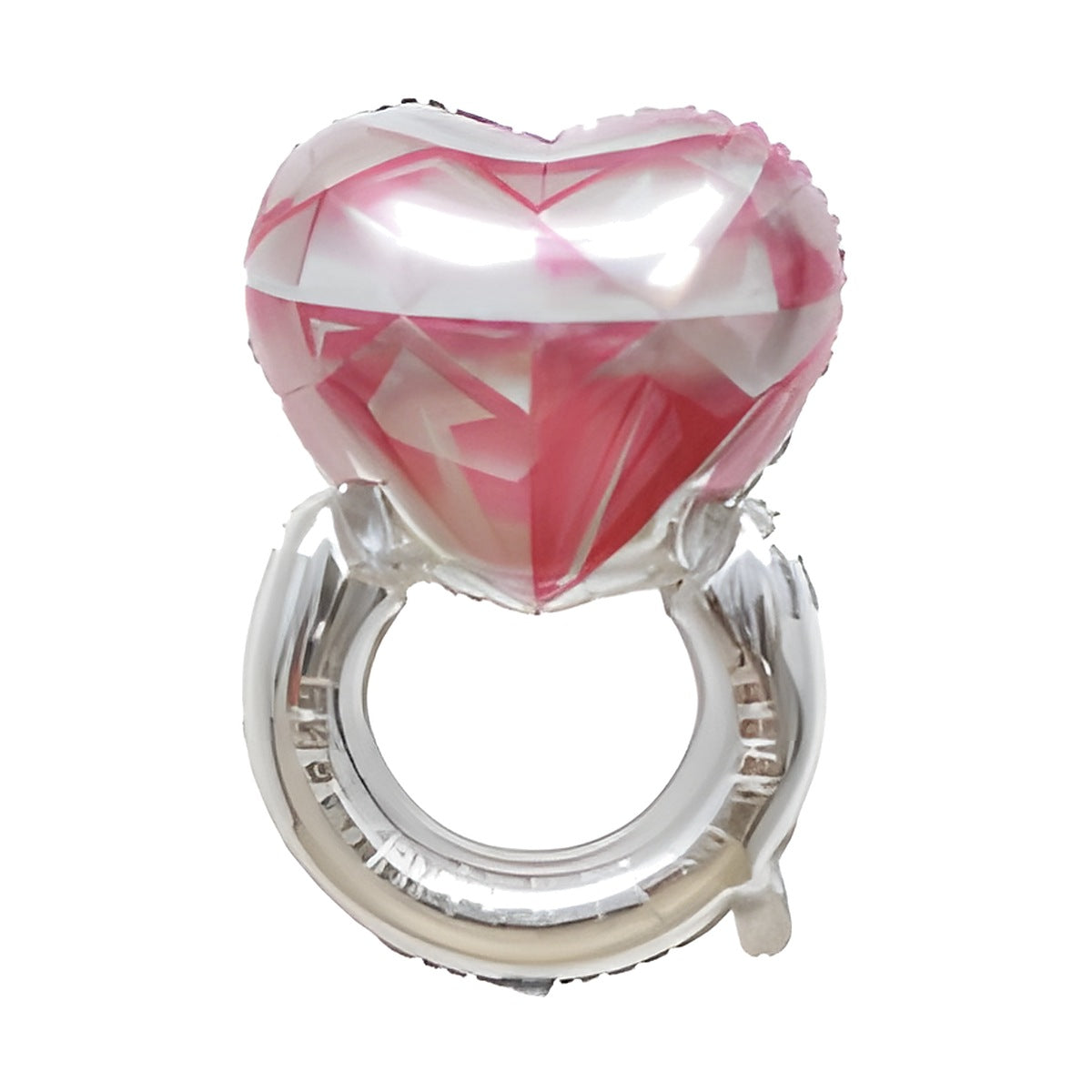 Globo Foil Anillo Corazón de Diamante Rosa 54 x 80 cm