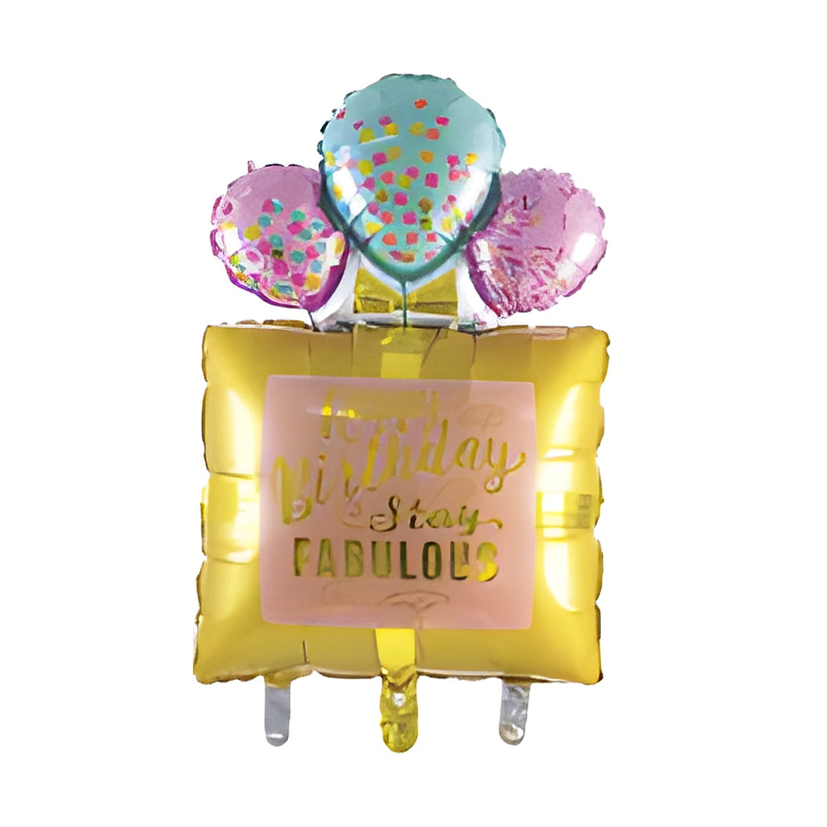 Globo Foil Regalo Happy Birthday con Globos 63 x 107 cm