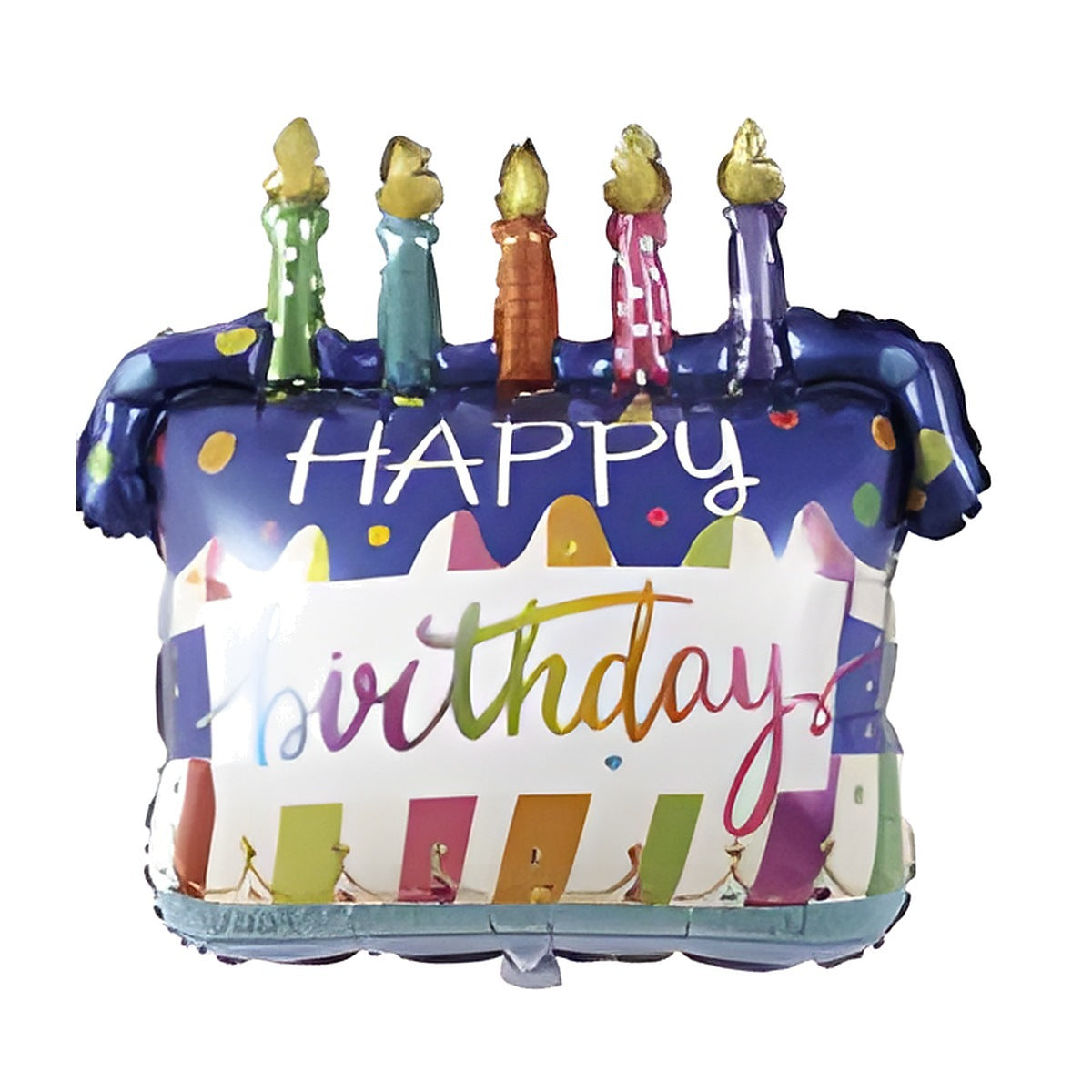 Globo Foil Tarta con Velas Happy Birthday 73 x 78 cm