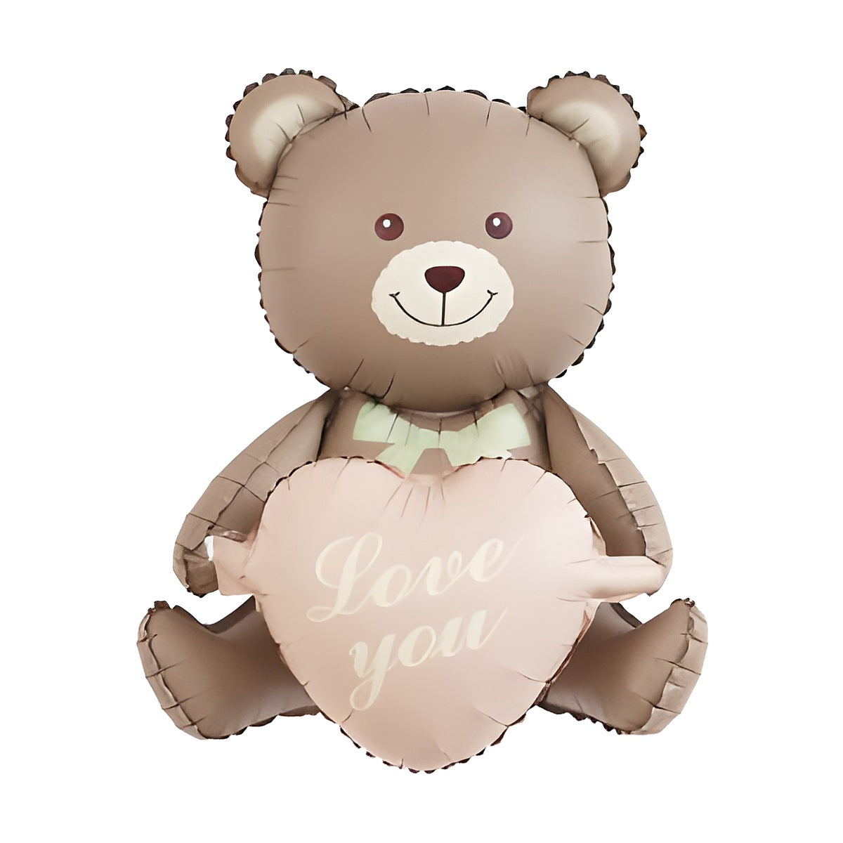 Globo Foil Oso con Corazón Love You 105,5 x 66,5 cm Marrón