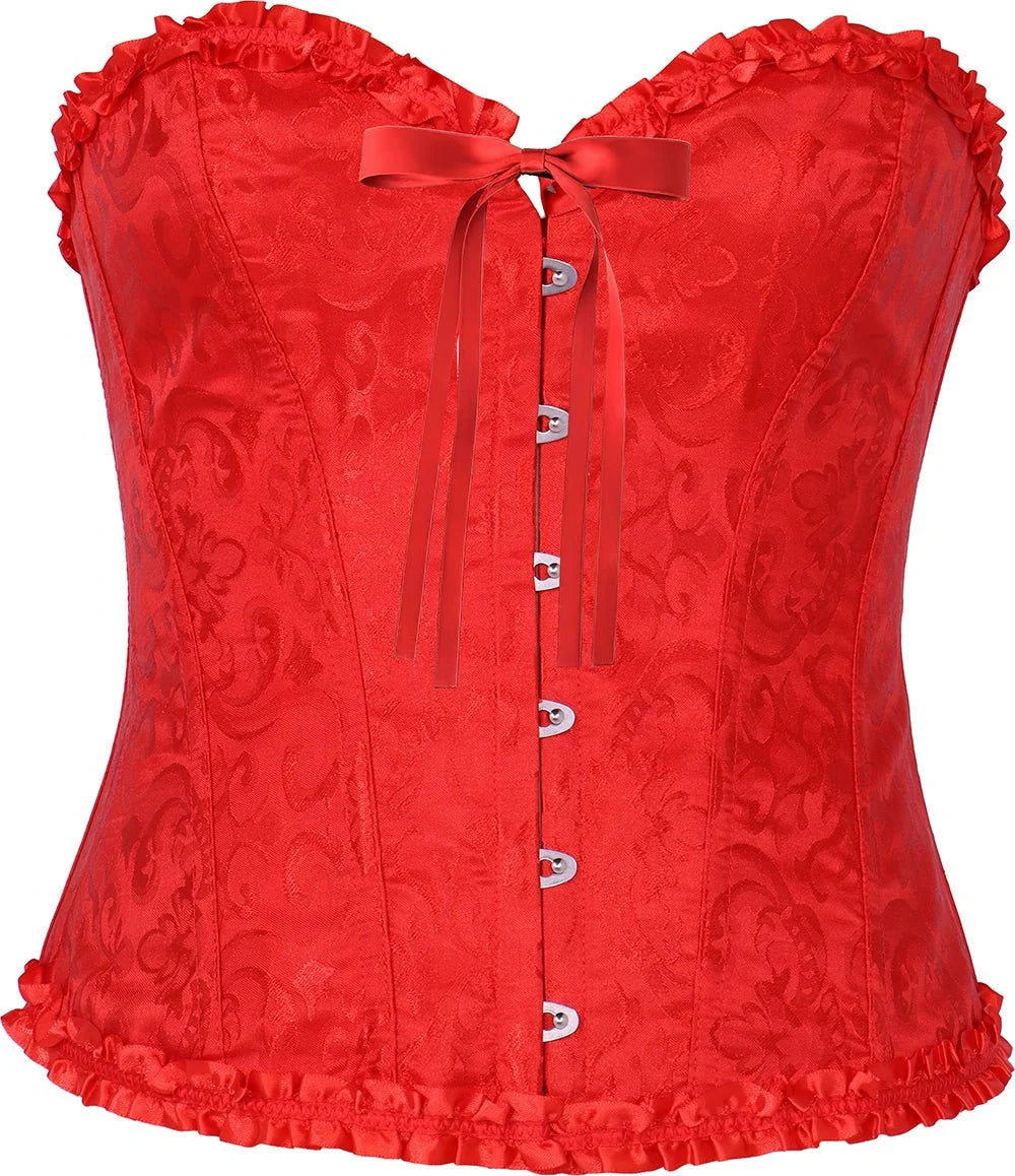 Corsé Rojo de Encaje para Mujer
