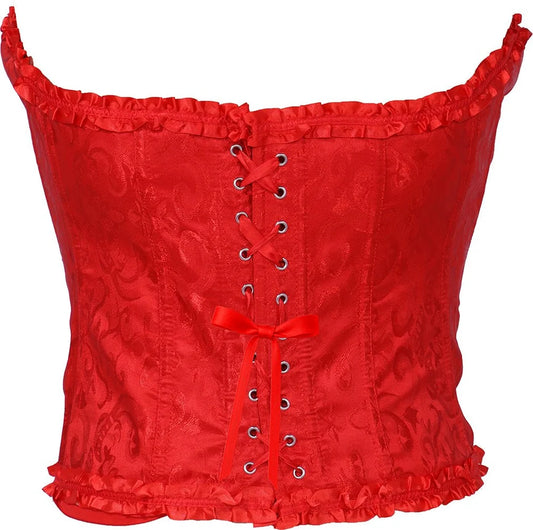 Corsé Rojo de Encaje para Mujer