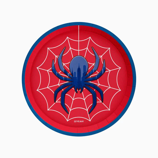 Platos Llanos de Cartón Araña 6uds