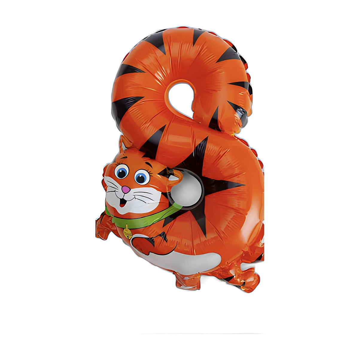 Globo Foil Número 8 Tigre 40 cm