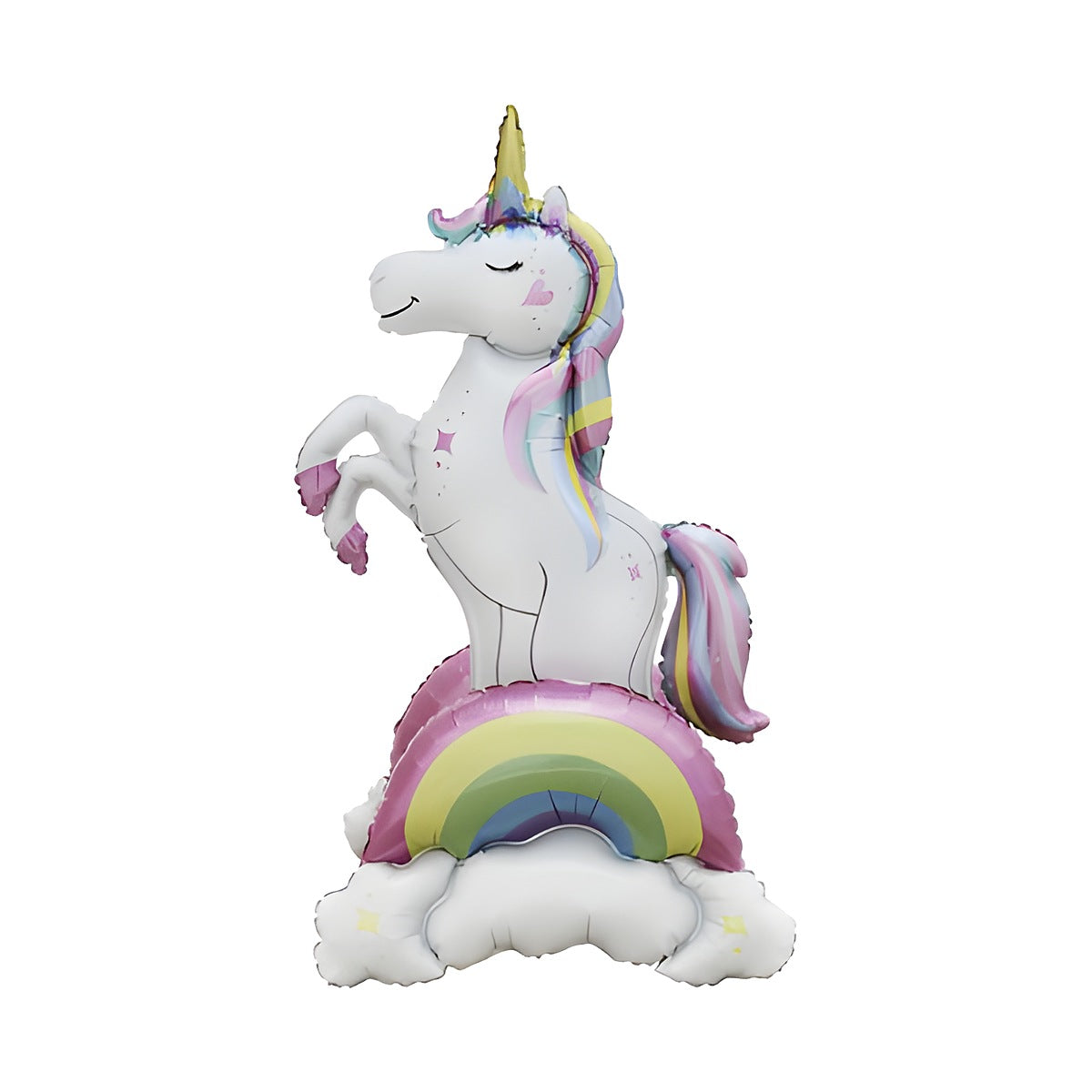 Globo Foil con Base Unicornio Arcoíris 52 x 43 x 94 cm