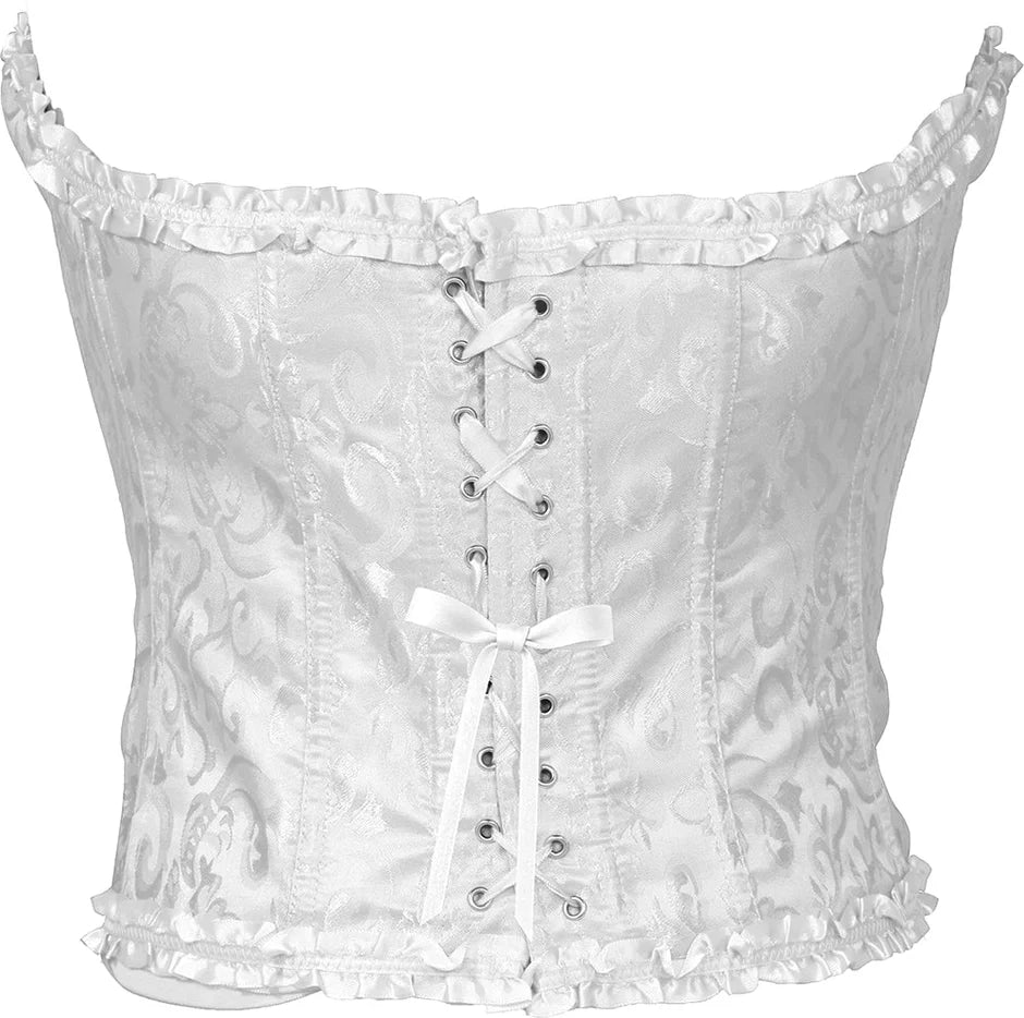 Corsé Blanco de Encaje para Mujer