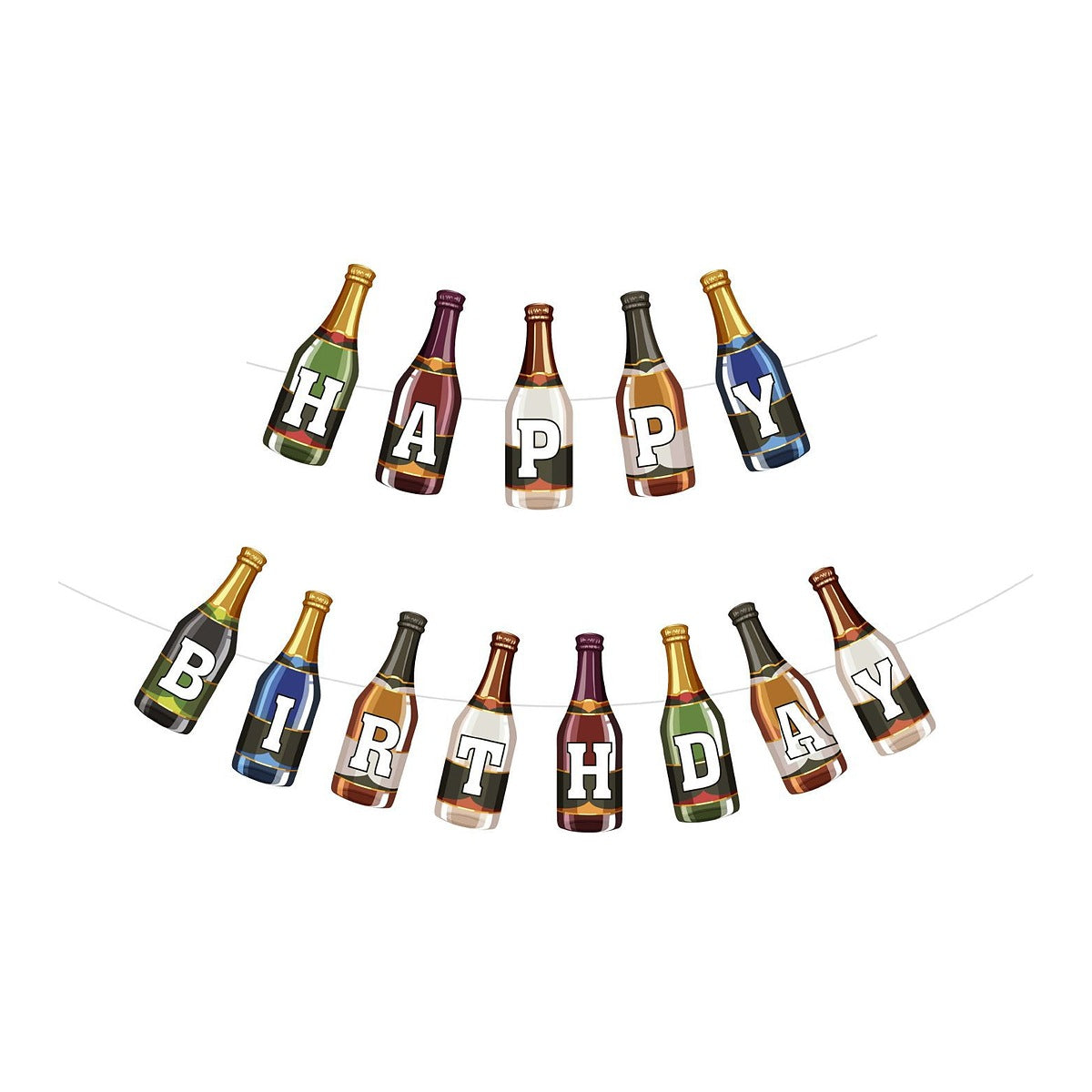 Guirnalda Happy Birthday Botellas 3 m