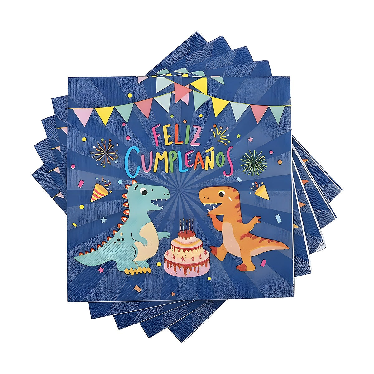 Servilletas Dinosaurios Feliz Cumpleaños 33x33cm 12 uds