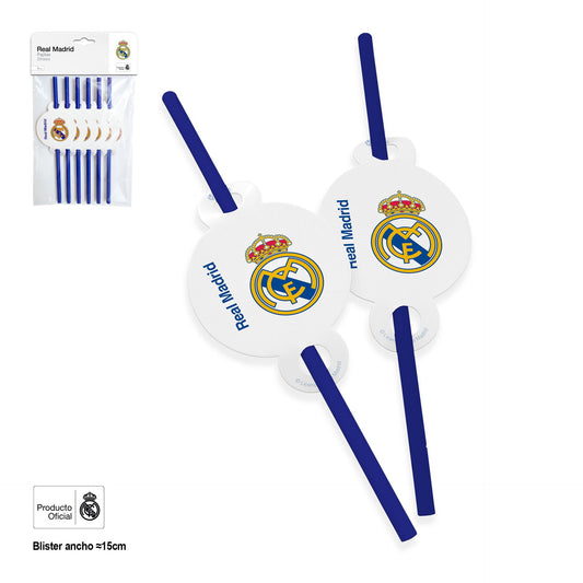Pajitas Real Madrid Masterbrand - Pack 6 uds