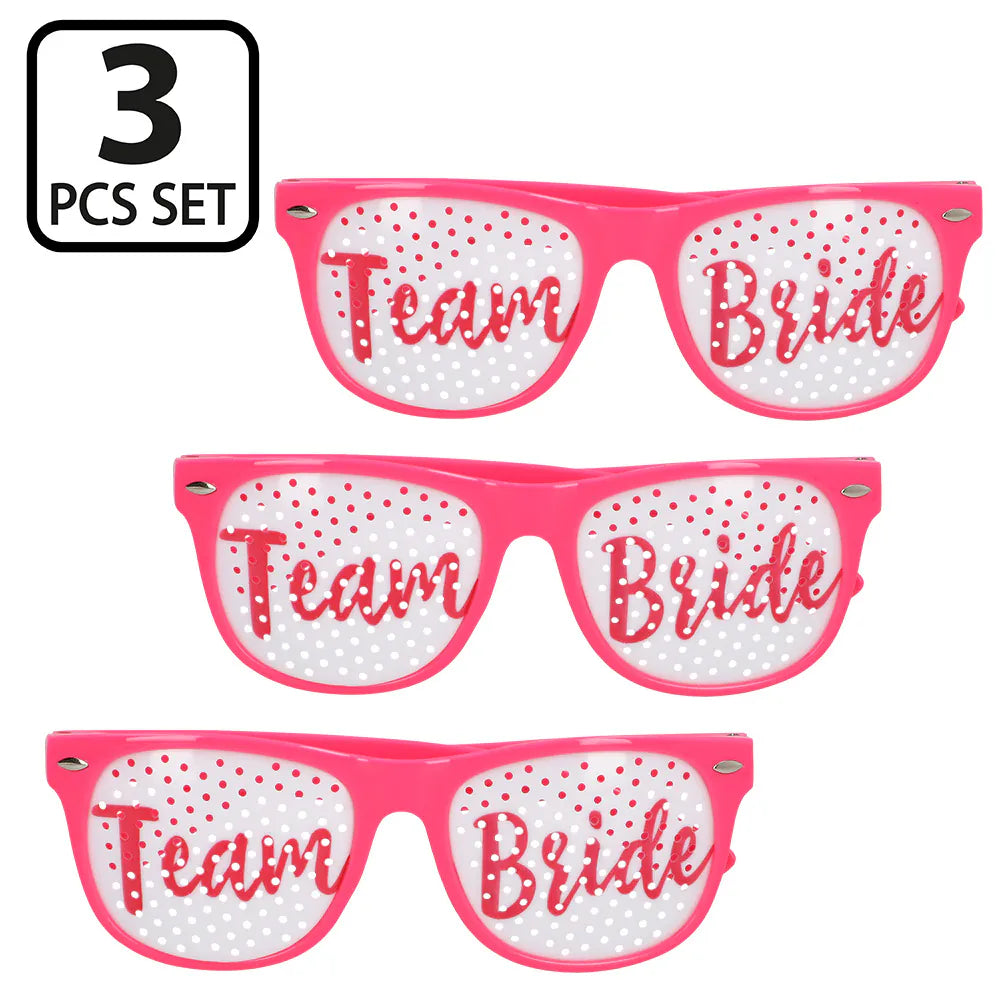 Set 3 Gafas de Fiesta Team Bride
