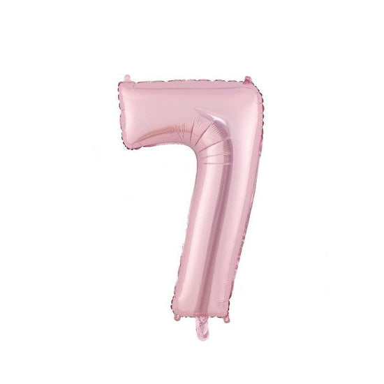 Globo Foil Número Aluminio 80cm (32") Rosa Perlado