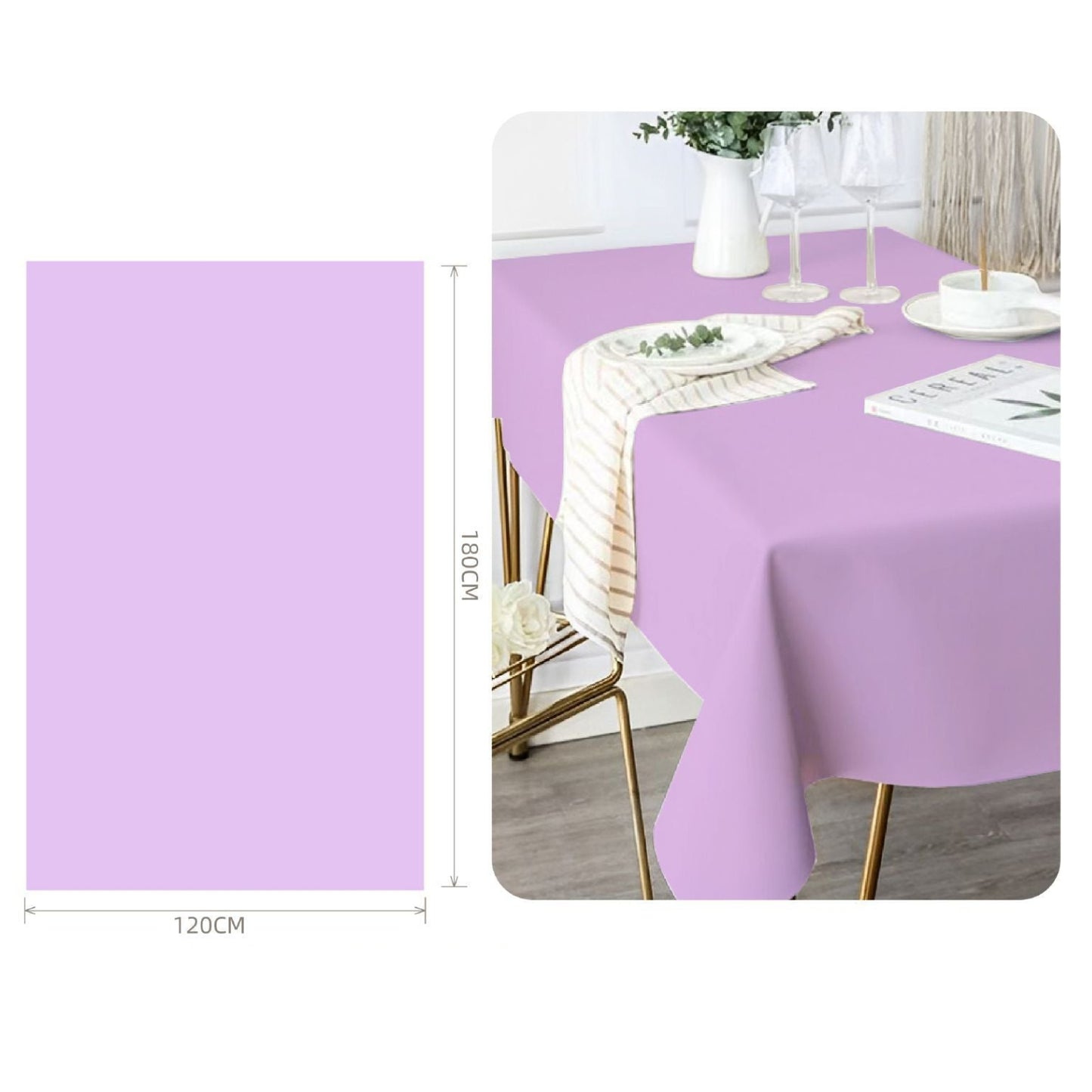 Mantel de Papel Impermeable Rayas 120x180cm