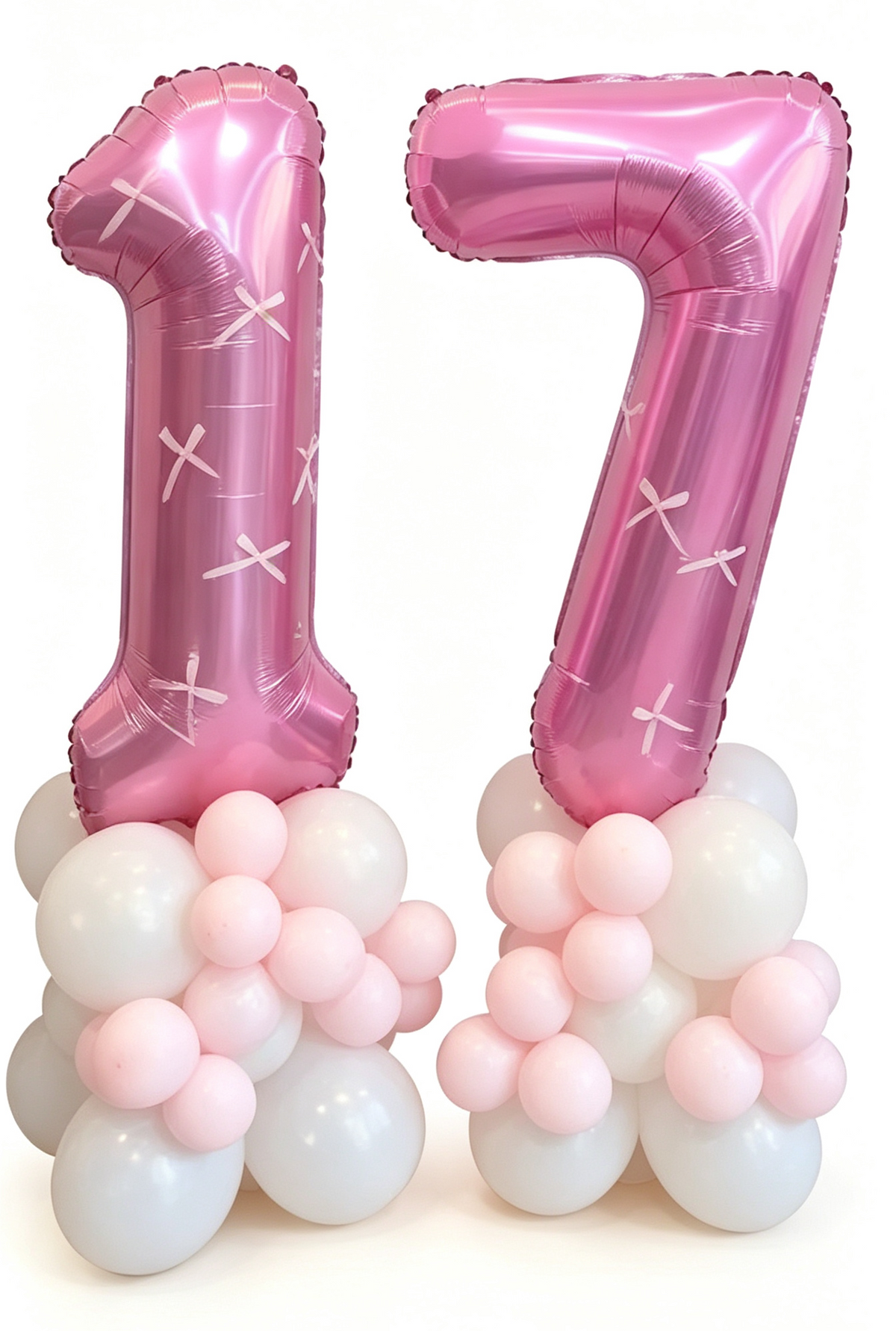 Columnas de globos con números personalizados