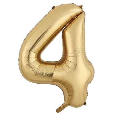 Globo Foil Número Gigante 100 cm (40") Dorado Claro