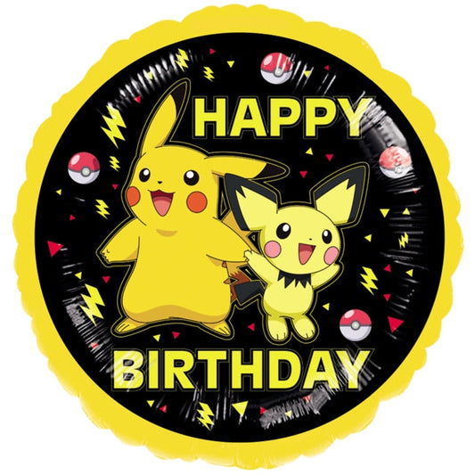 Globo Foil Pokémon Happy Birthday 43cm