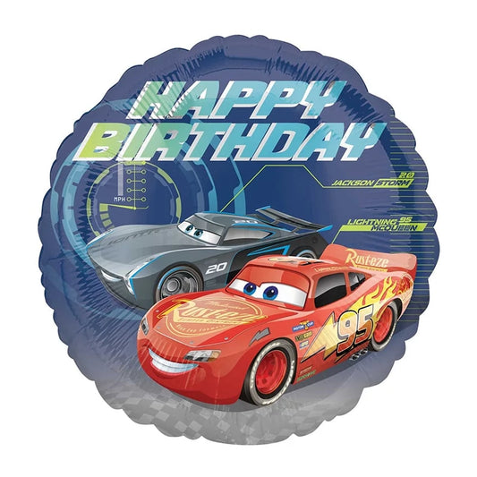 Globo foil Cars Happy Birthday 43 cm