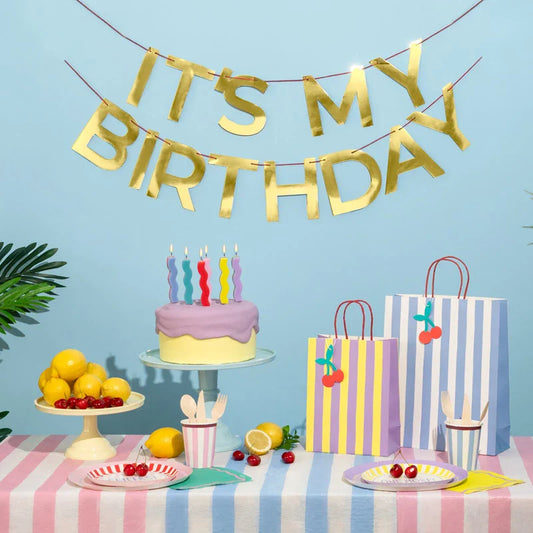 Guirnalda Cartón 'It's My Birthday' Oro