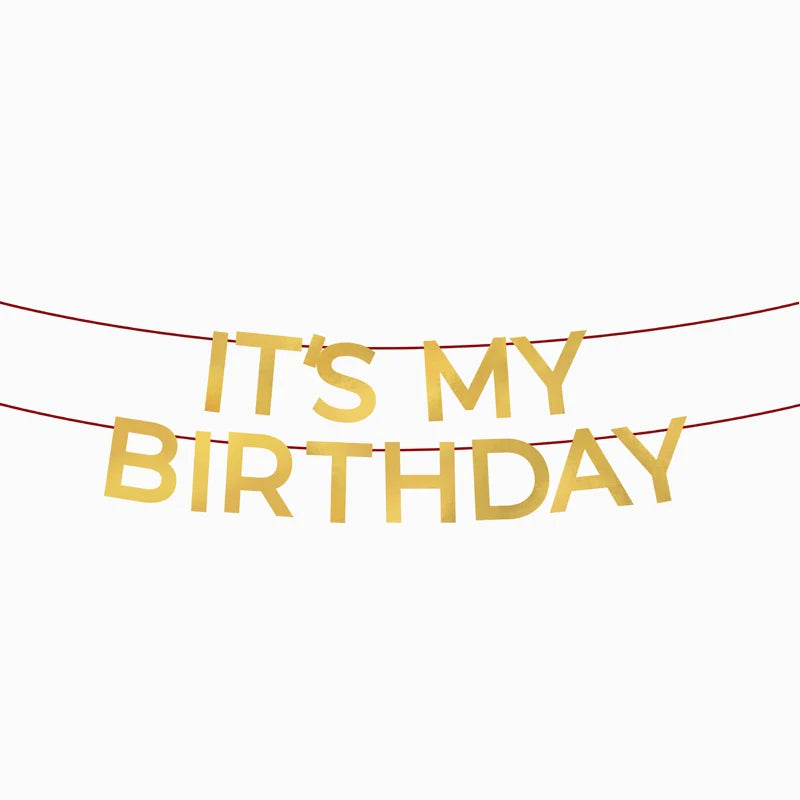Guirnalda Cartón 'It's My Birthday' Oro