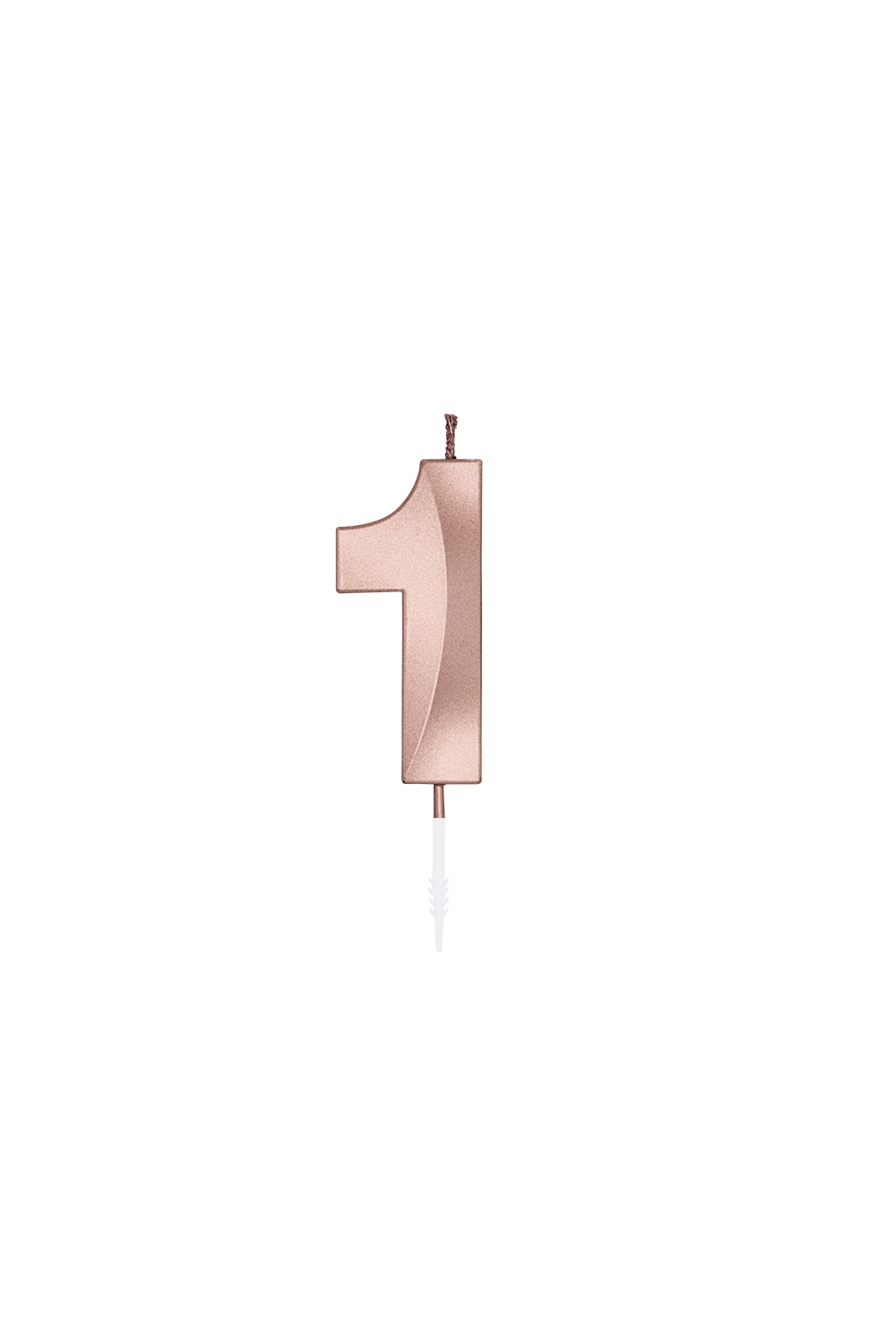 Vela Tarta Metalizada Oro Rosa 6cm Números 0-9