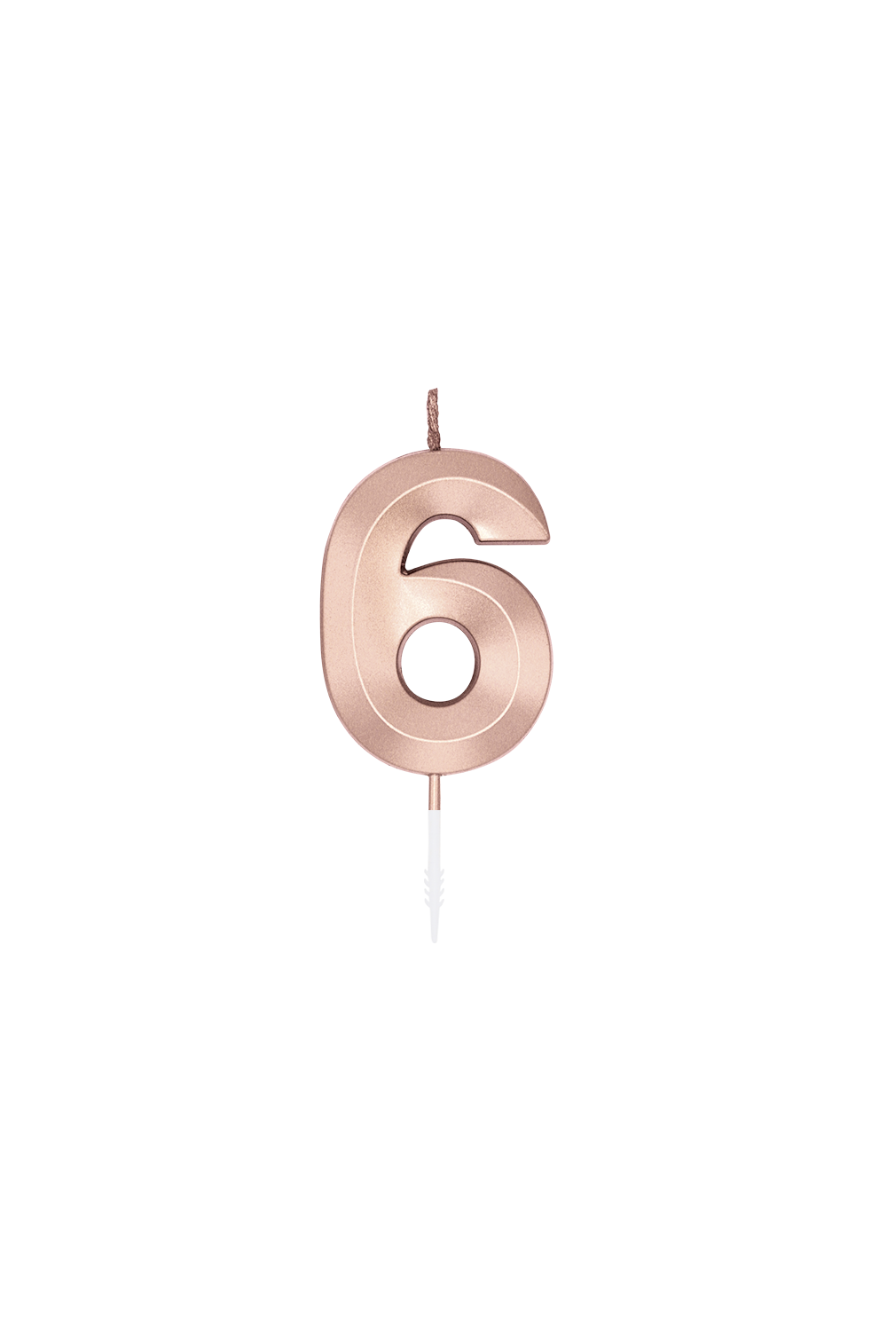 Vela Tarta Metalizada Oro Rosa 6cm Números 0-9