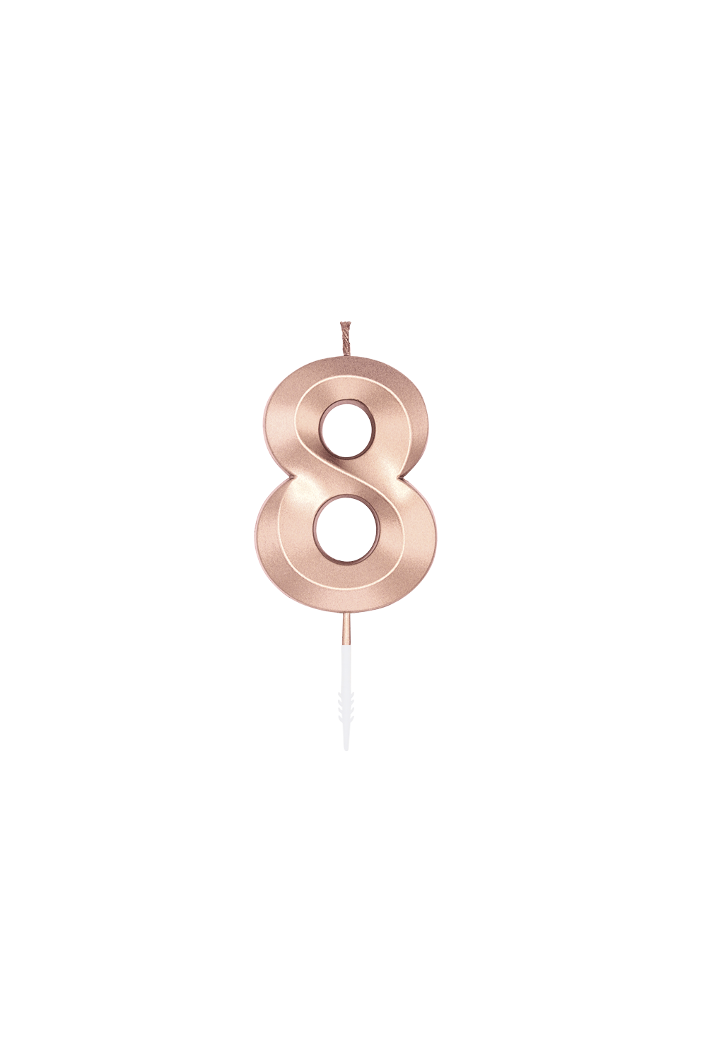 Vela Tarta Metalizada Oro Rosa 6cm Números 0-9