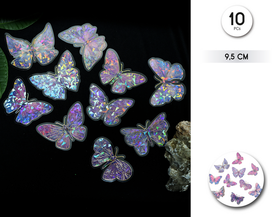 Pegatinas Mariposas Cristal Holo