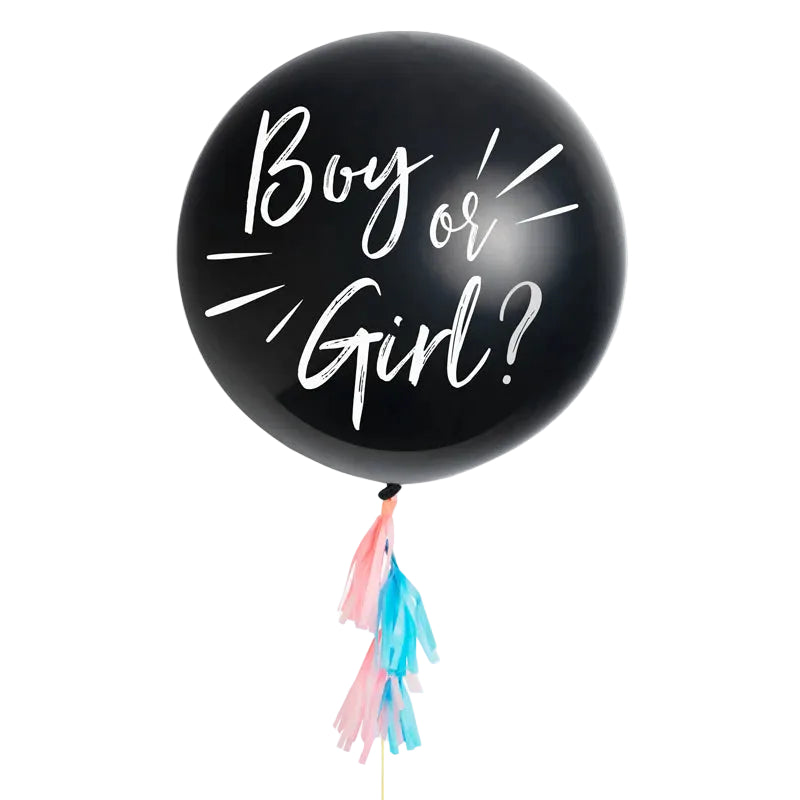 Globo Jumbo Látex XXL Revelación de Género 'Boy or Girl' con Tassel