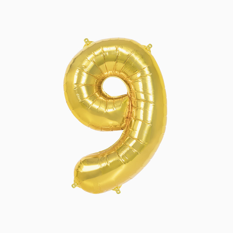 Globo Foil Número Gigante Aluminio 100cm (40")  Oro