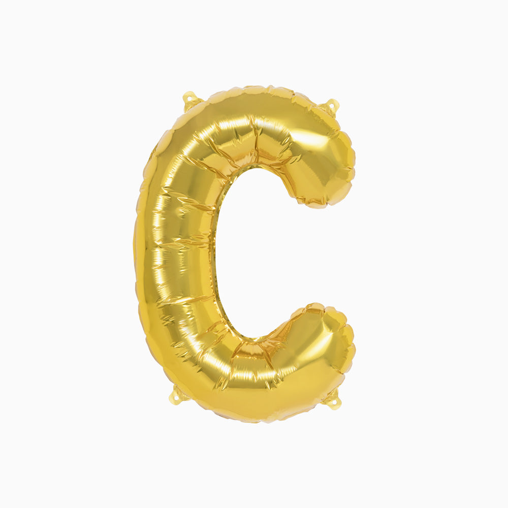 Globo Foil Letras 40cm (16") Oro