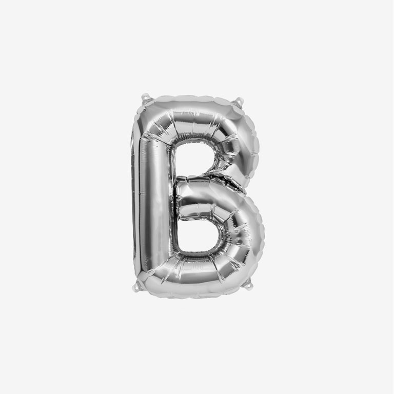 Globo Foil Letras 40cm (16") Plata