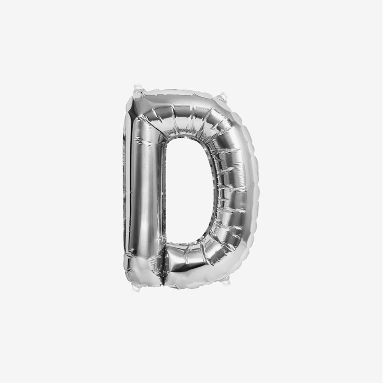 Globo Foil Letras 40cm (16") Plata