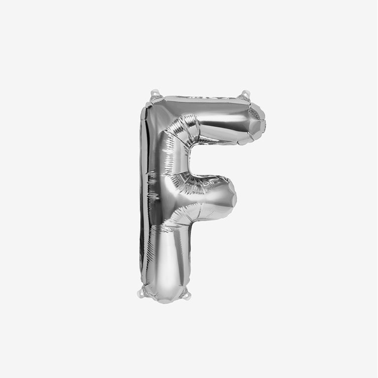 Globo Foil Letras 40cm (16") Plata