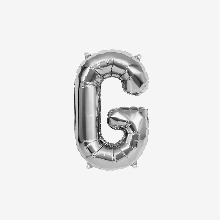 Globo Foil Letras 40cm (16") Plata