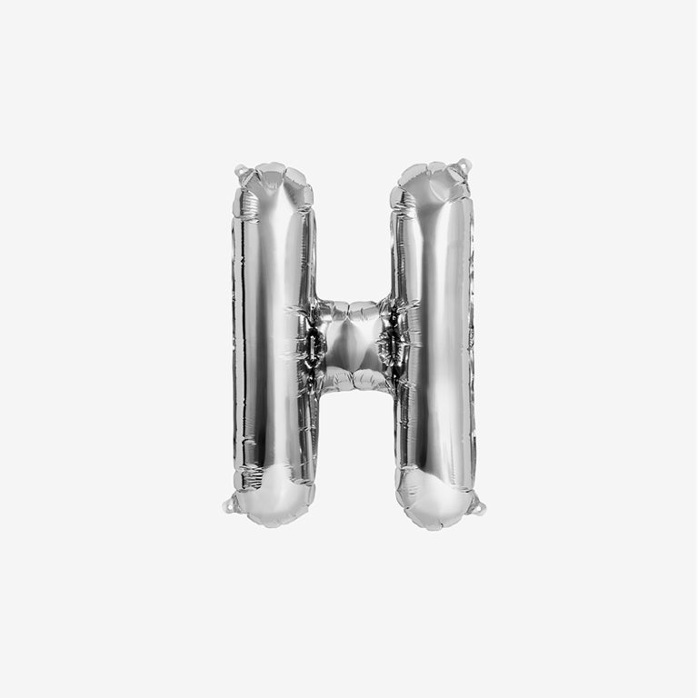 Globo Foil Letras 40cm (16") Plata