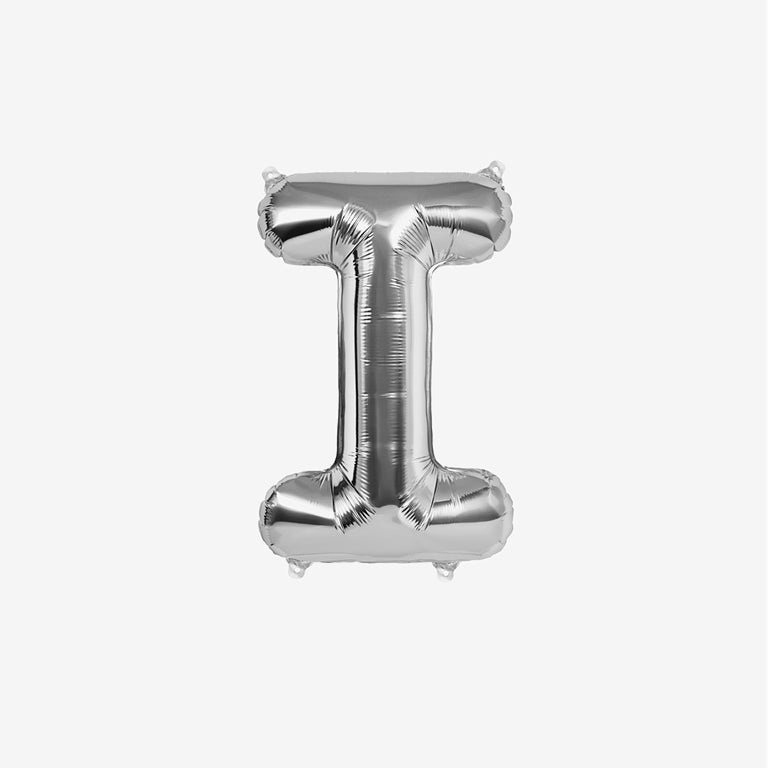 Globo Foil Letras 40cm (16") Plata