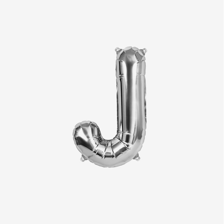 Globo Foil Letras 40cm (16") Plata