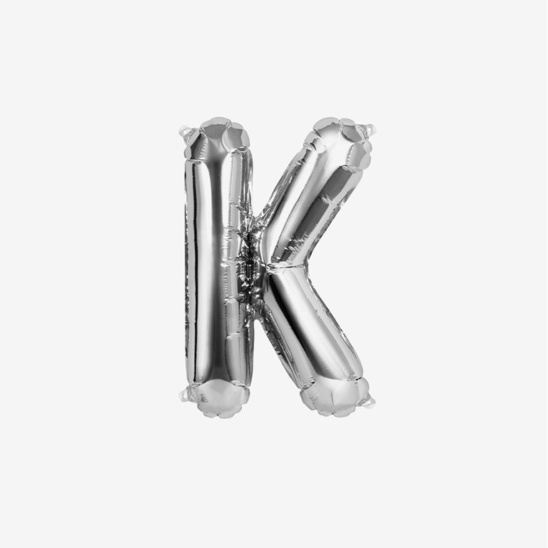 Globo Foil Letras 40cm (16") Plata