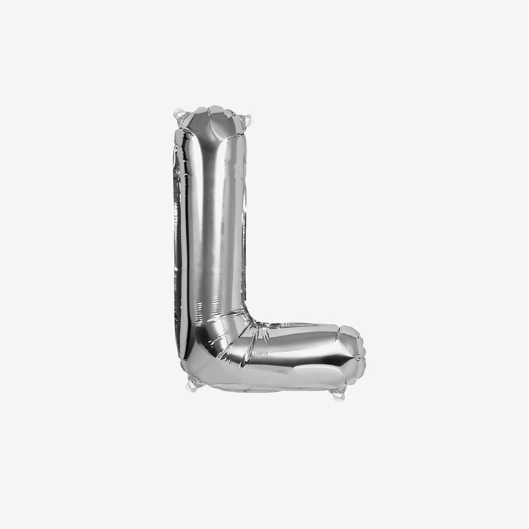 Globo Foil Letras 40cm (16") Plata