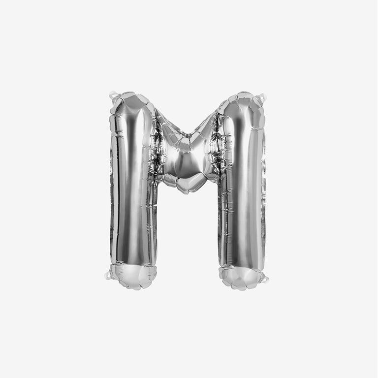 Globo Foil Letras 40cm (16") Plata