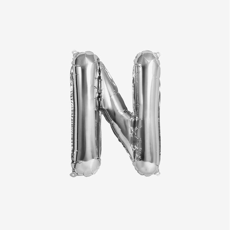 Globo Foil Letras 40cm (16") Plata