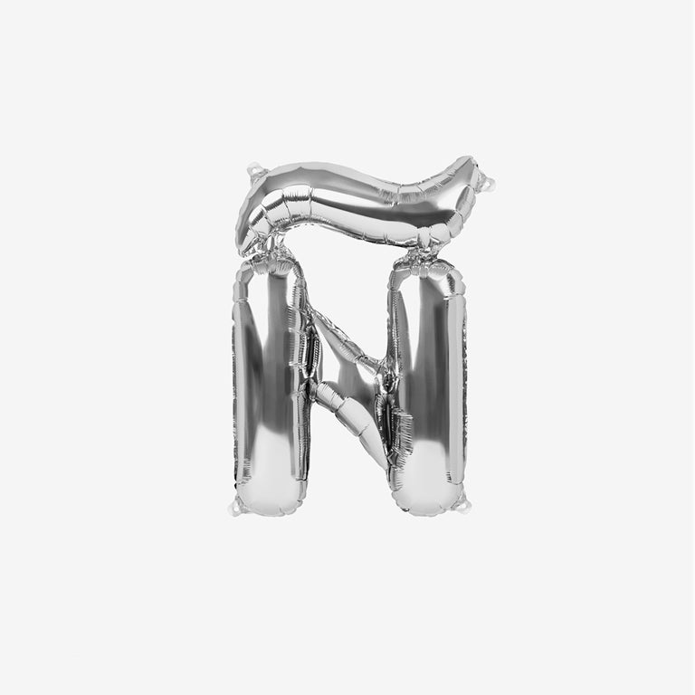 Globo Foil Letras 40cm (16") Plata