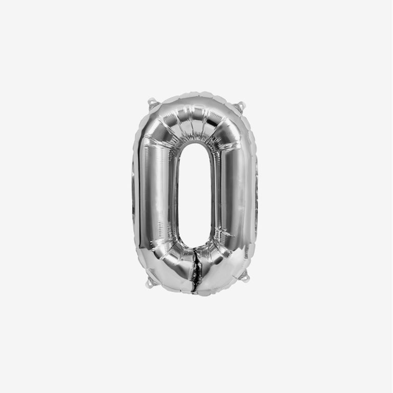 Globo Foil Letras 40cm (16") Plata