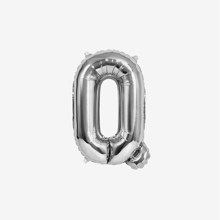 Globo Foil Letras 40cm (16") Plata