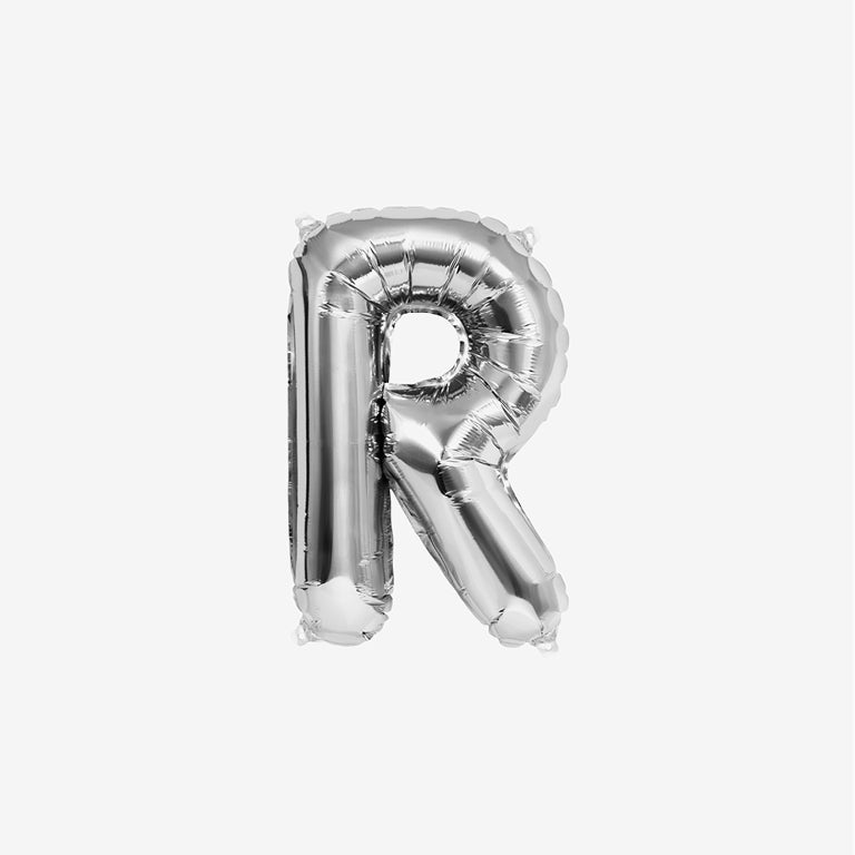 Globo Foil Letras 40cm (16") Plata