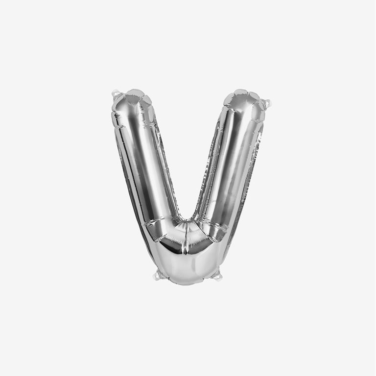 Globo Foil Letras 40cm (16") Plata