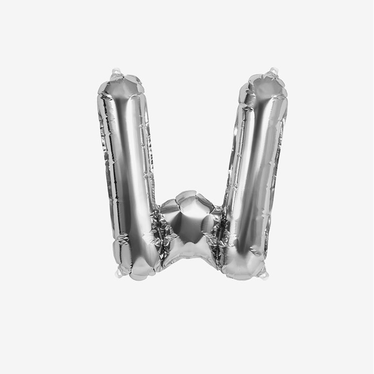 Globo Foil Letras 40cm (16") Plata